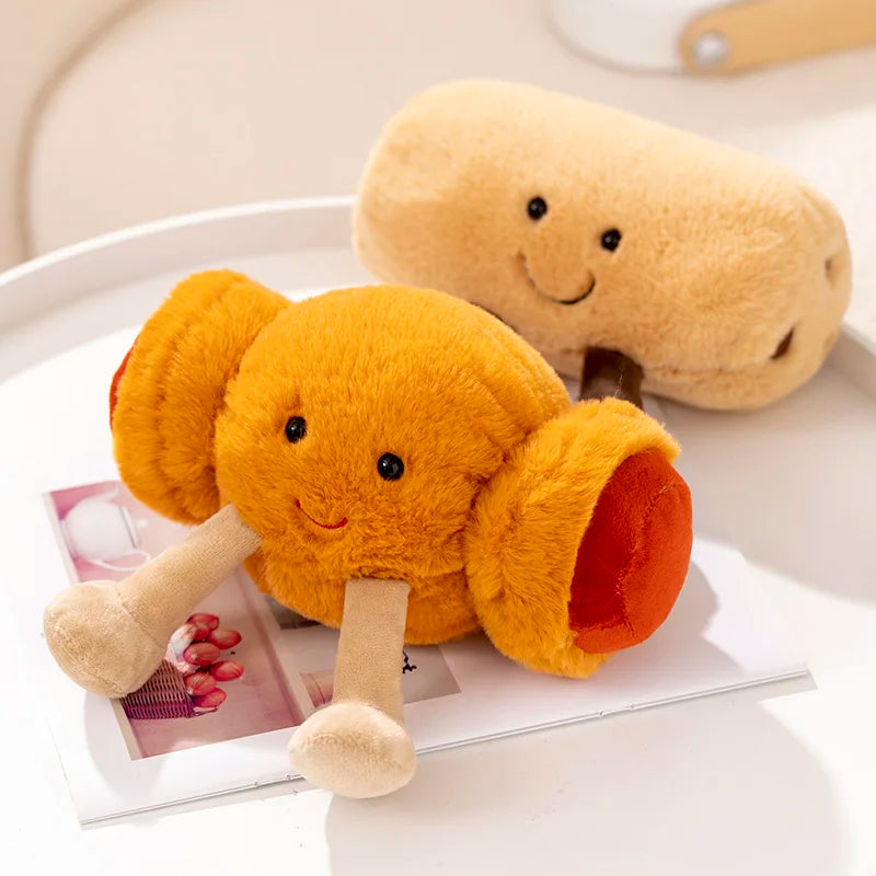 Cute Cartoon Egg & Toast Plush Toy – Breakfast Expression Stuffed Doll Pillow | Soft Baby Comfort Toy & Christmas Gift