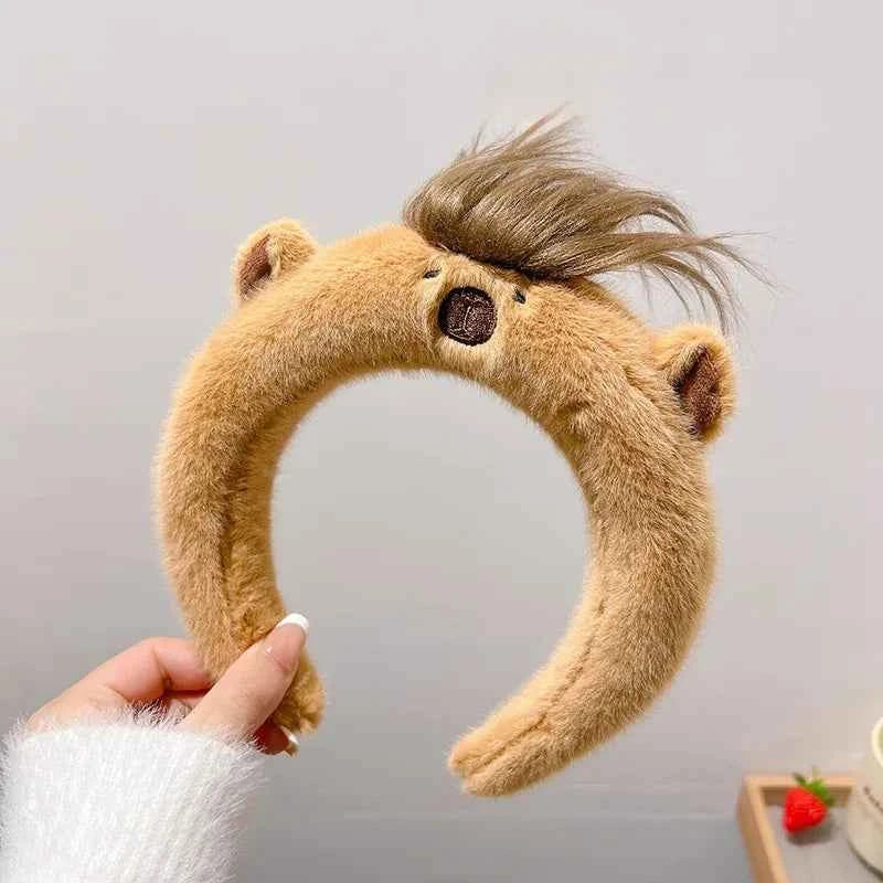 New Kawaii Pink Rabbit Banana Guinea Pig Plush Headband Creative Funny Fun Fashion Portable Cute Anime Headband for Woman Girls