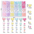 24-Grid Acrylic Beads Kit – Heart, Star & Flower Spacer Beads for Bracelets, Keychains & Jewelry Making