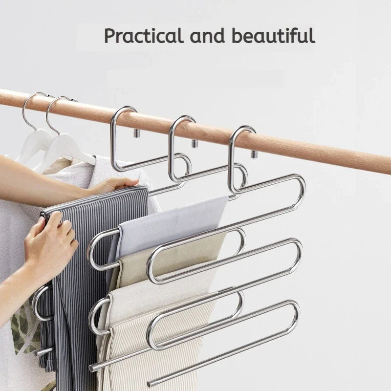 5-Layer Multi-Functional Clothes Hanger – Space Saving Non-Slip Storage Rack