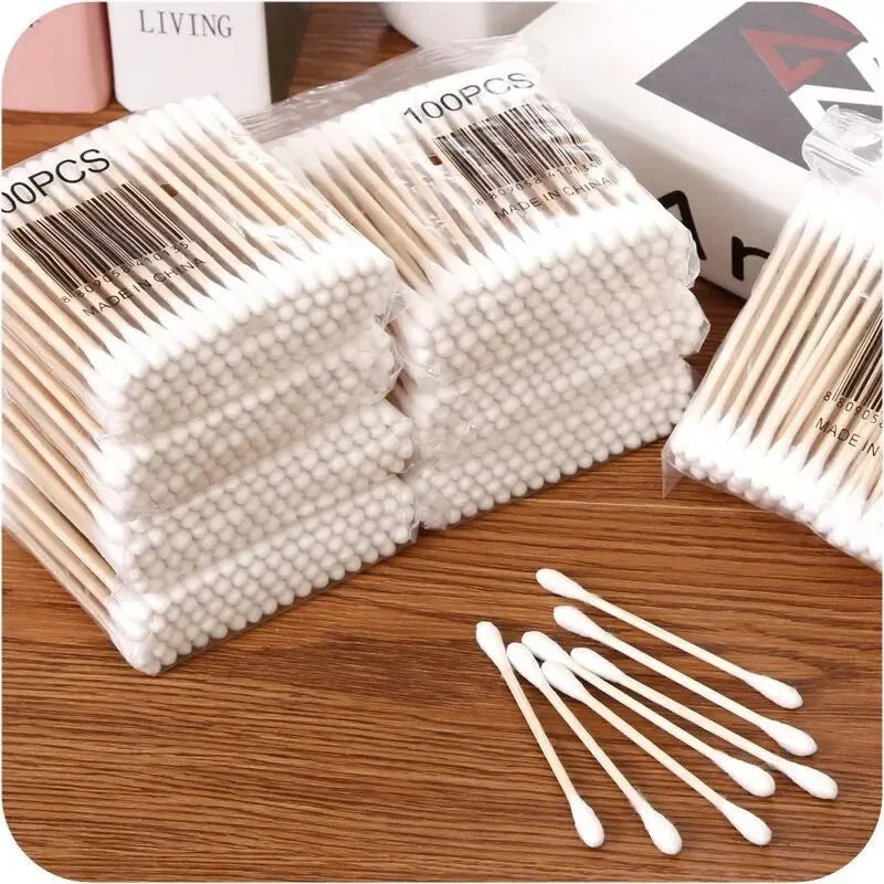 Eco-Friendly Wooden Cotton Swabs – Safe & Versatile