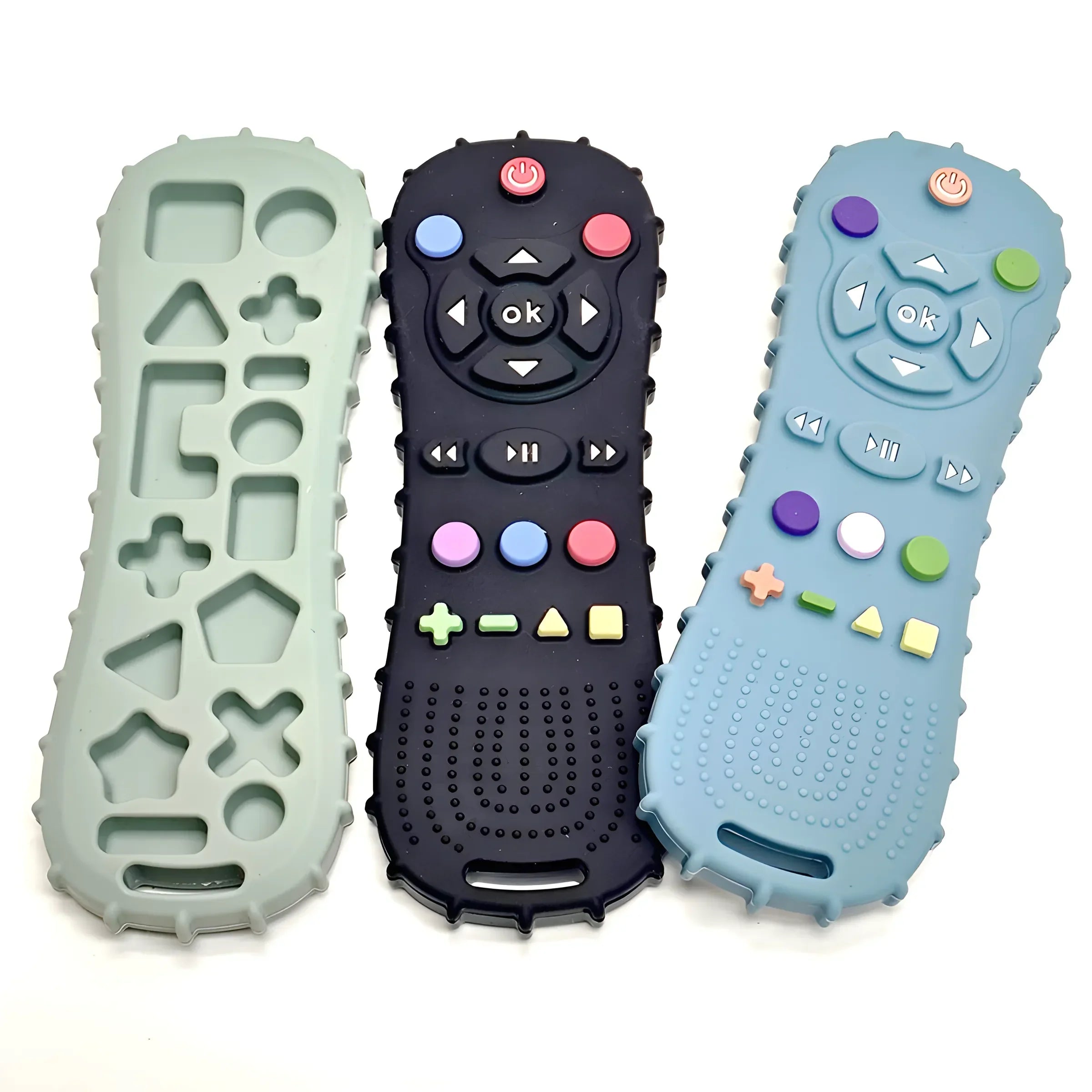 Baby Remote Control Teether – Silicone Pacifier Bracelet, Anti-Biting Gloves & Teething Stick for Infants