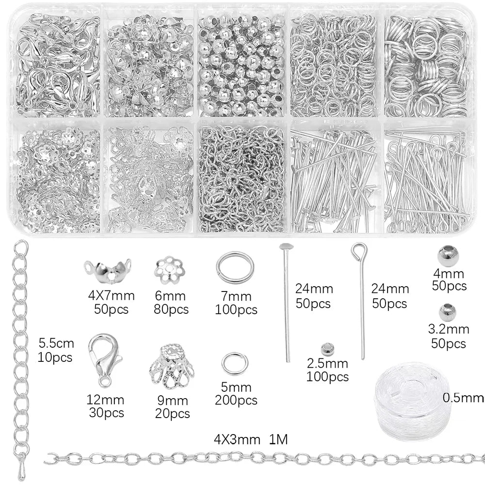 1 Set Jewelry Making Starter Kit – DIY Earrings, Necklaces & Findings for Beginners and Adults