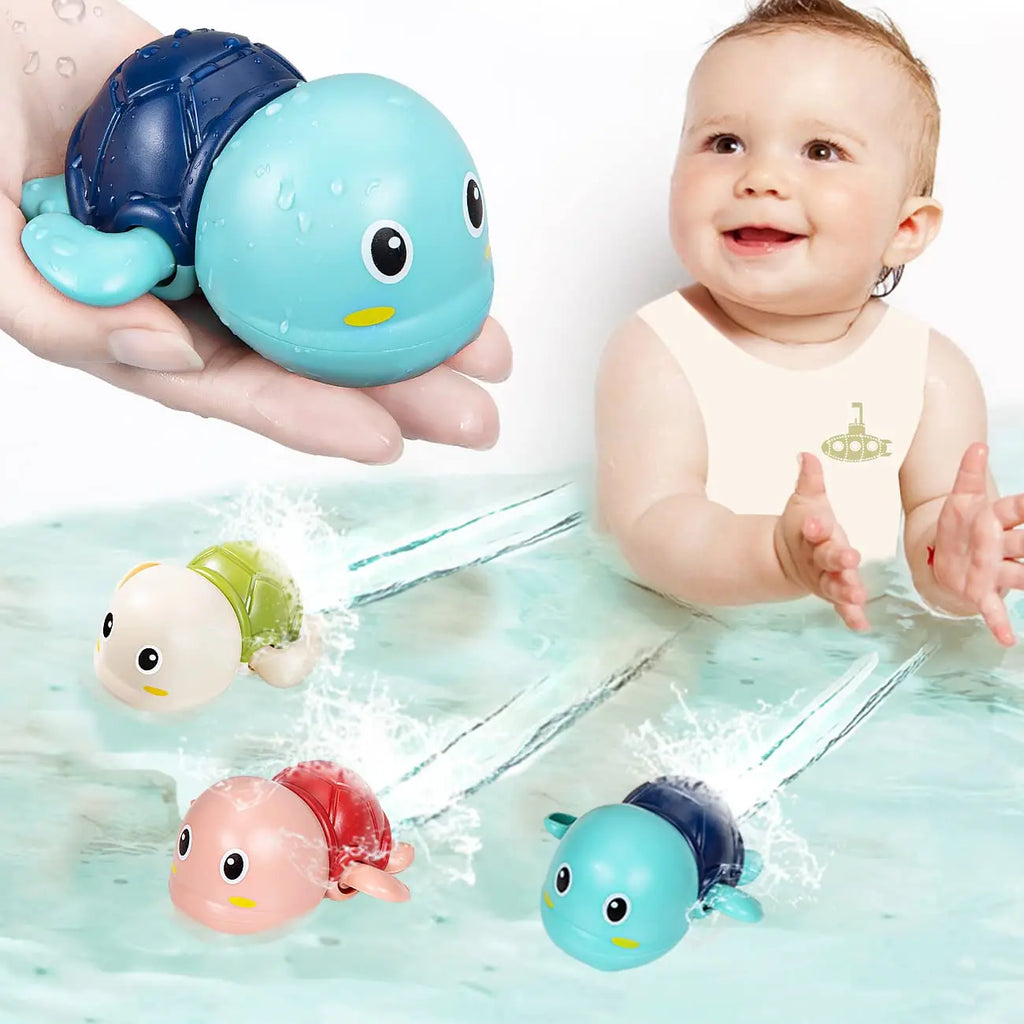 Baby Bath Toys – Cute Swimming Turtle & Whale Water Toys, Classic Wind-Up Clockwork Pool & Beach Fun for Kids