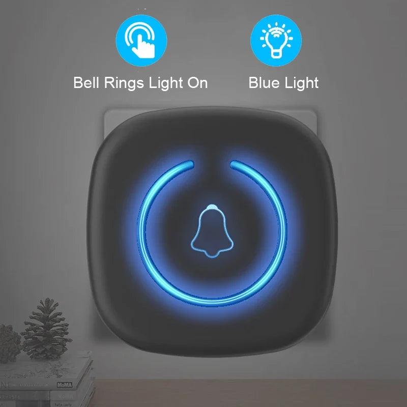 Wireless Doorbell IP44 Waterproof Smart Home Welcome Door Bell 300M Range 60Songs Intelligent Home Chime Bell Kit US/EU Plug
