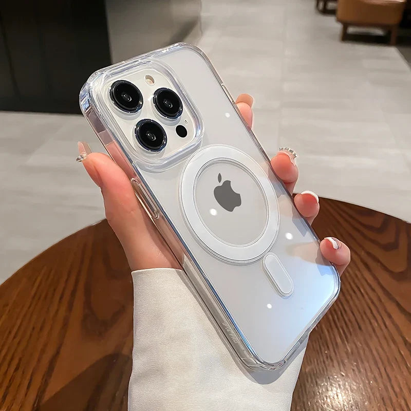 Transparent Wireless Charge Case For iPhone 17