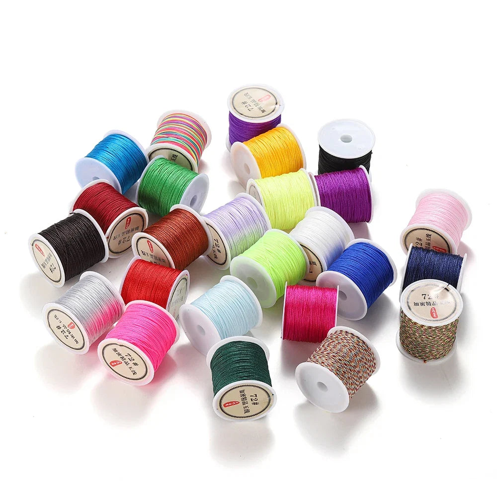 10/50M 0.8mm Nylon Thread Cord – DIY Chinese Knot, Bracelet, Tassel & Shamballa Braided String for Jewelry Making