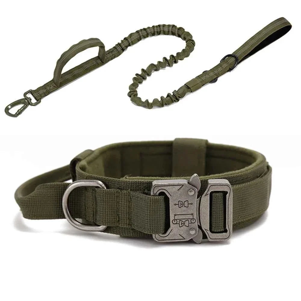 Durable Nylon Dog Collar with Reflective Leash Set