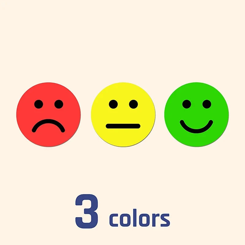 1" Happy Sad Smiling Face Behavior Stickers 120-1200pcs Labels Teachers Classroom School Kids Student Reward Sticker Toys Gifts