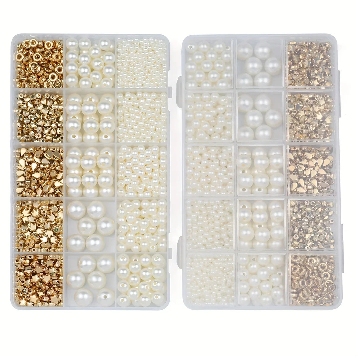 1240PCS 10x17mm CCB Imitation Pearl Acrylic Spacer Beads – DIY Jewelry Making Kit for Bracelets, Necklaces & Craft Accessories
