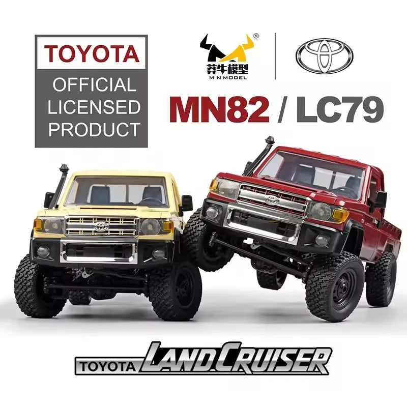 MN82 1:12 Retro Rc Car With LED Lights Full-scale Simulation LC79 Professional 4WD Remote Control Pickup RC Truck Model Toys