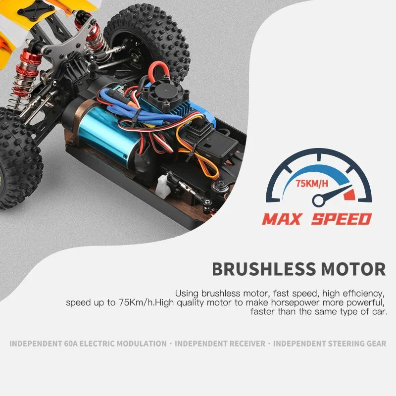 WLtoys 144001 144010 4WD RC Car 2.4G 60KM/H 75KM/H Electric High Speed Racing Car Off-Road Drift Remote Control Vehicle Toys