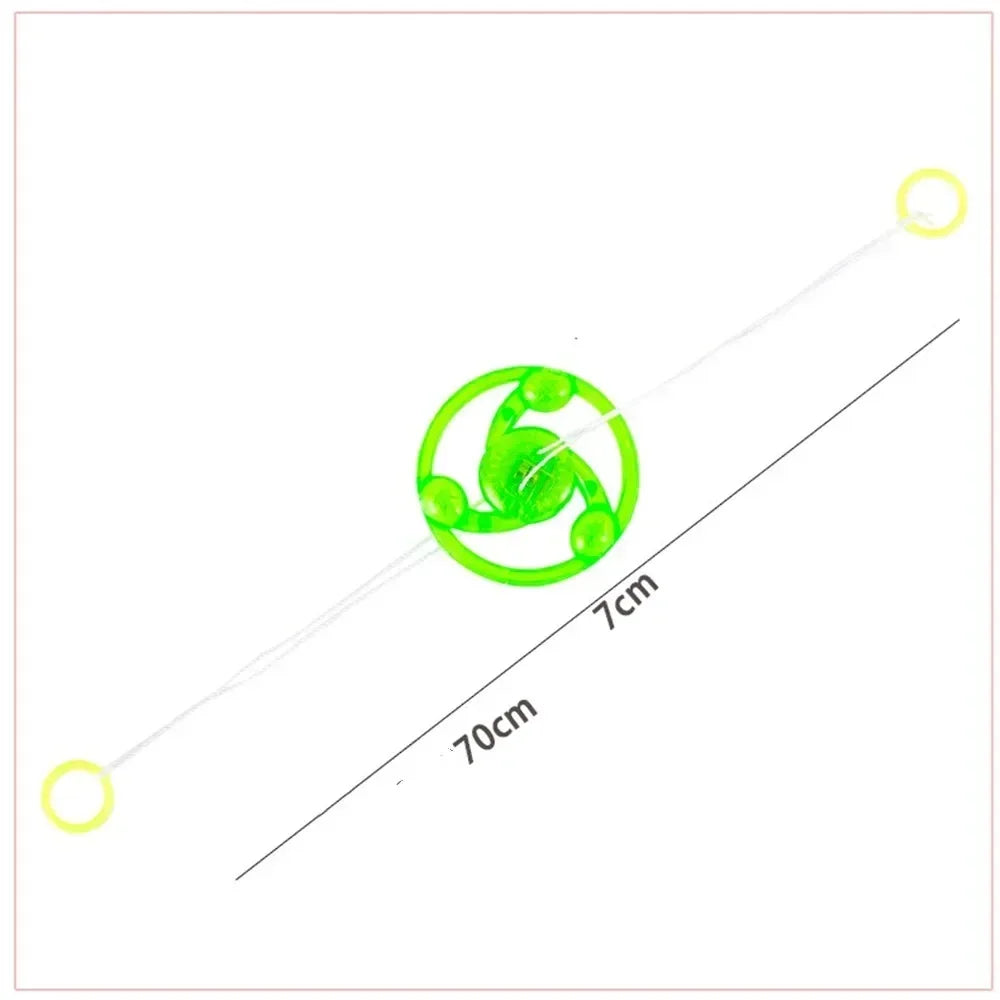 6 Pcs Fun Hand Pulled LED Light Up Flywheel Toys Children's Day Party Birthday Guest Gift Pinata Filler Kindergarten Gift Prize