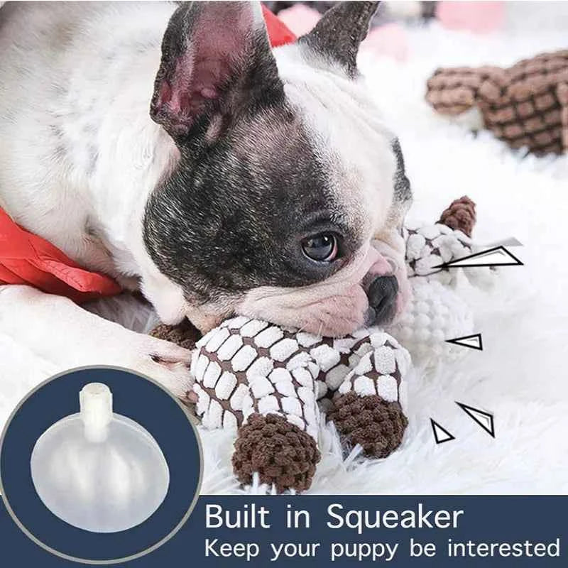 Plush Donkey Squeaky Dog Toy for Gentle Play