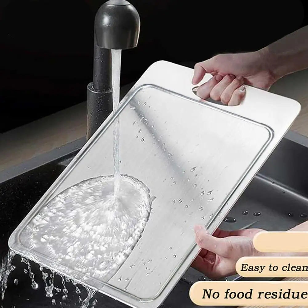 NEW Titanium Cutting Boards For Kitchen Steel Cutting Board 304 Steel Double-Sided Food Grade Cutting