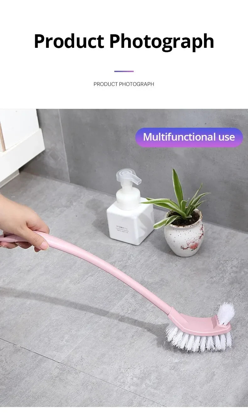 Multi-Function Double-Head Toilet Brush – Soft Hair Long Handle Cleaner