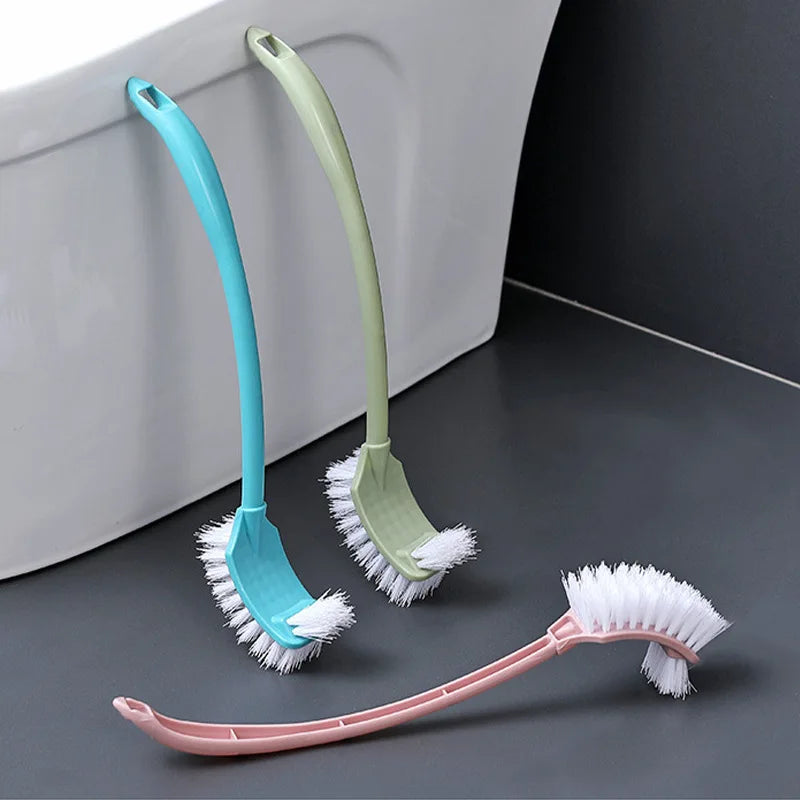 Multi-Function Double-Head Toilet Brush – Soft Hair Long Handle Cleaner
