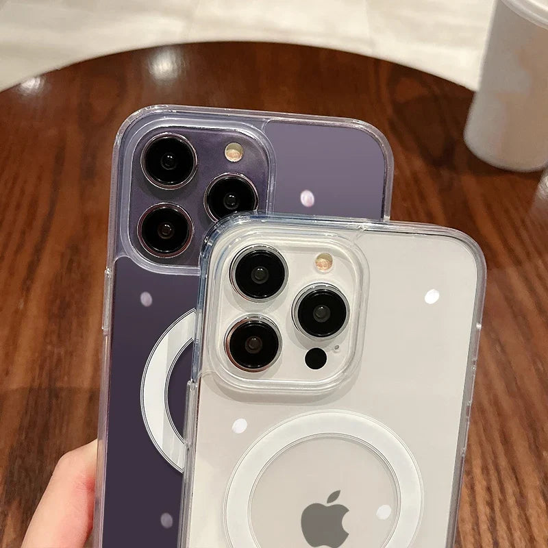 Transparent Wireless Charge Case For iPhone 17