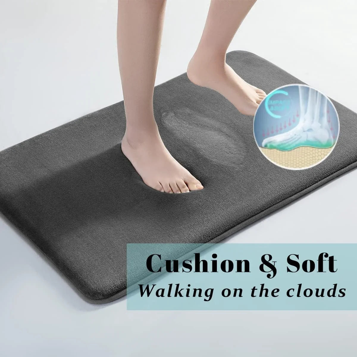 Super Absorbent Coral Velvet Bathroom Mat – Non-Slip Door & Floor Mat