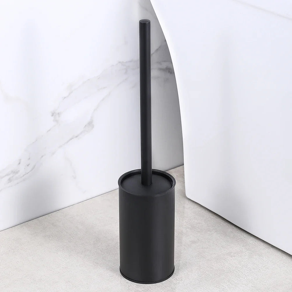 Toilet Bowl Brush Holder Set – Hidden Compact Deep Cleaning Scrubber