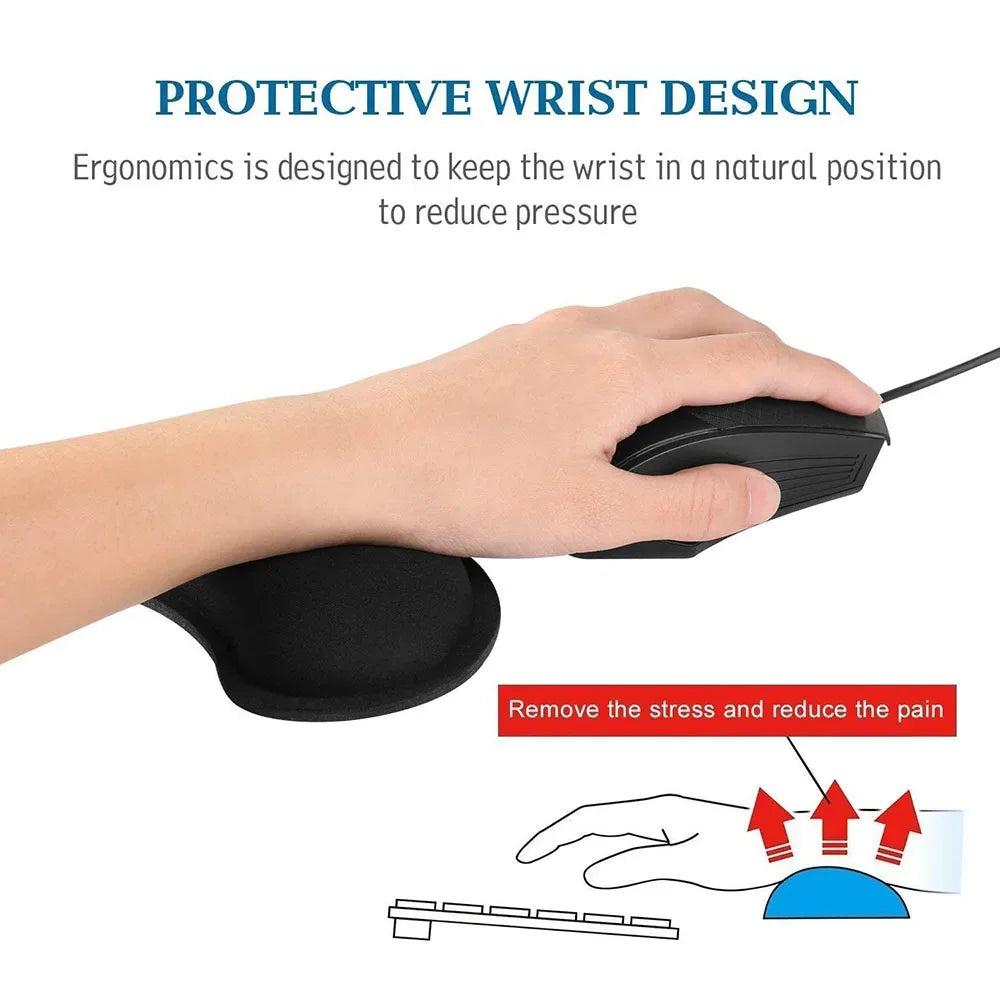 Widen Memory Foam Mouse Pad with Wrist Support – Non-Slip Keyboard & Mouse Rest for Office, PC, Laptop, and Mac