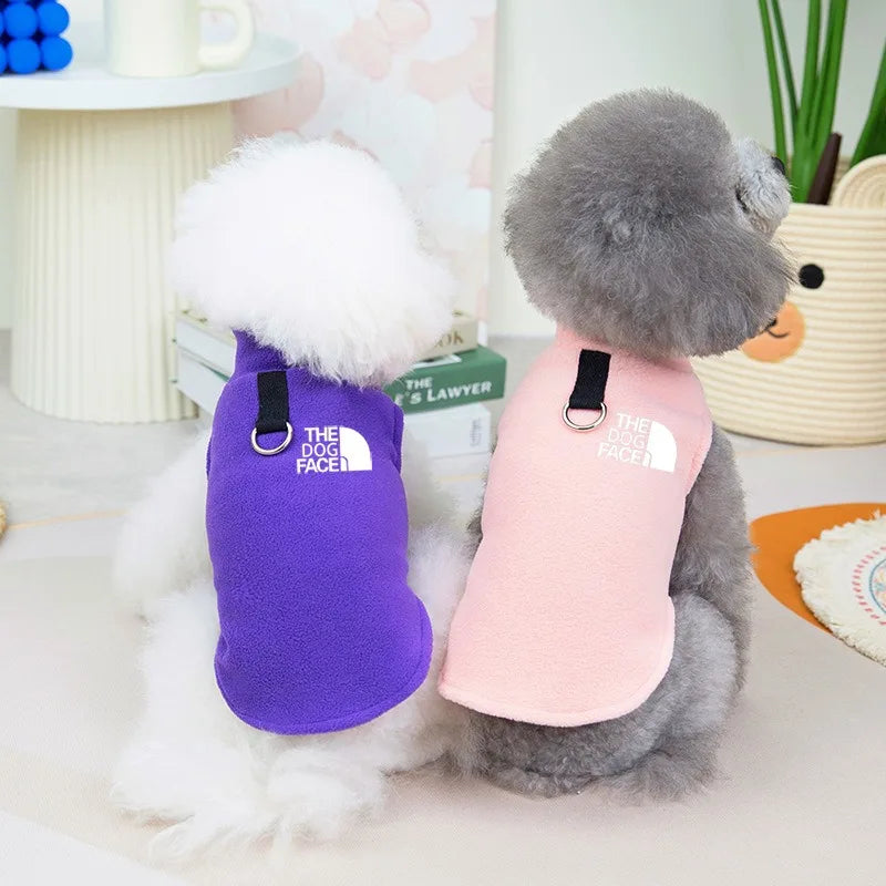 Fleece Warm Dog Sweater – Autumn Winter Coat for Small Dogs & Puppies