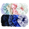 10/5 Pcs Satin Hair Scrunchies Set for Women & Girls – Soft Silk Elastic Hair Bands | Elegant Solid Color Ponytail Holders & Headwear Accessories