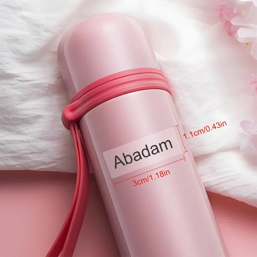 Transparent Waterproof Name Stickers for School-Custom Labels,Multilingual Text, Kids DIY Crafts & Sports Bottle Marking
