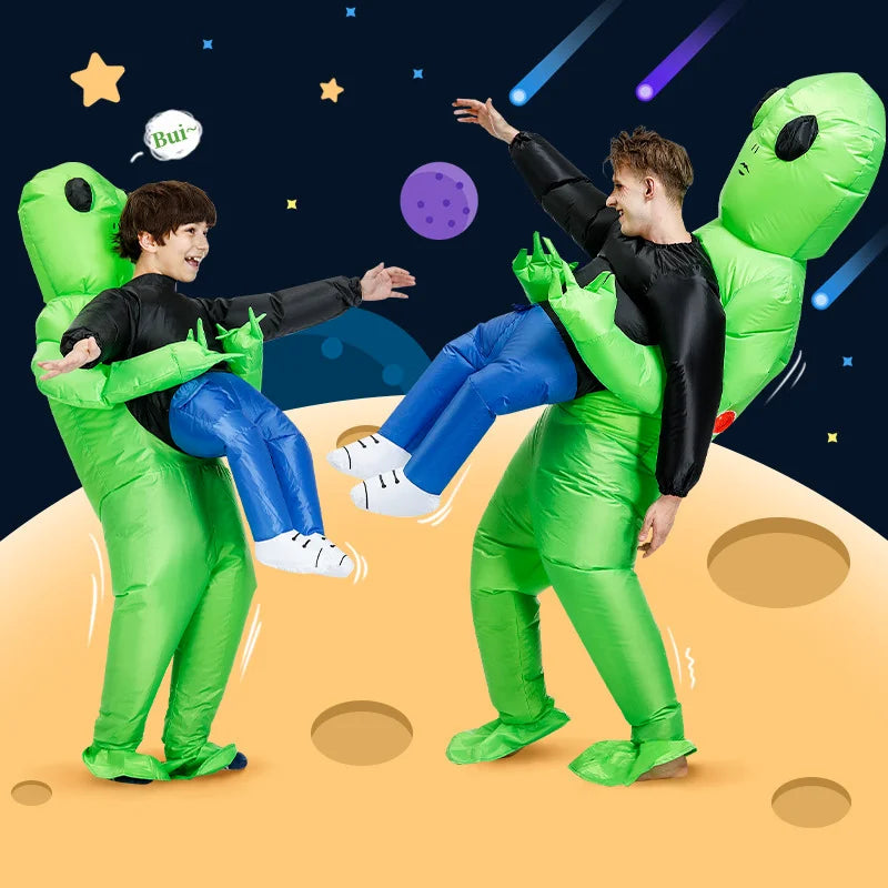ET-Aliens Inflatable Costume Scary Monster Cosplay For Adult Kids Thanksgiving Christmas Party Festival Stage Children Clothing