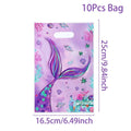 10PCS Little Mermaid Party Candy Bags – Kids Birthday Goodie Bags, Baby Shower & 1st Birthday Gift Bags, Handbag Style Party Supplies