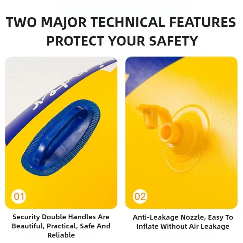 Double Airbag Swimming Rings Thickened Anti-rollovers for Adults Children, Floating Equipment, Beach Toys, Inflatable Life Buoys