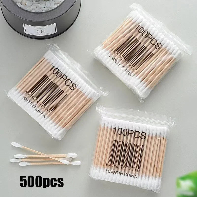Eco-Friendly Wooden Cotton Swabs – Safe & Versatile