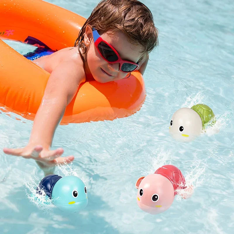 Baby Bath Toys – Cute Swimming Turtle & Whale Water Toys, Classic Wind-Up Clockwork Pool & Beach Fun for Kids
