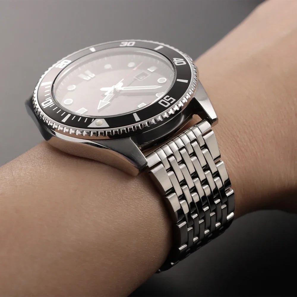 Stainless Steel Watchband Premium Bracelet Straps 18mm 20mm 22mm Universal Metal Watch Band Folding Buckle for Seiko for Rolex