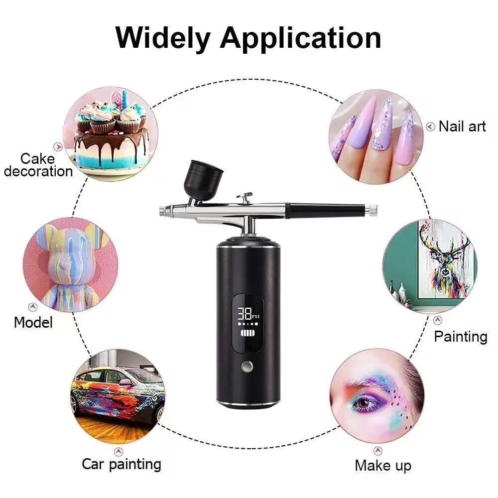 Air Brush With Compressor Portable Air Brush Air Brush Cake Painting Crafts Air Brush Art Painting Compressor Airbrush Pen Airbr