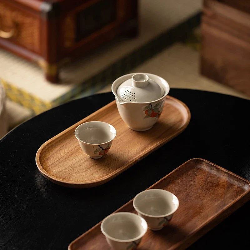 Eco-Friendly Wooden Serving Tray – Stylish & Versatile