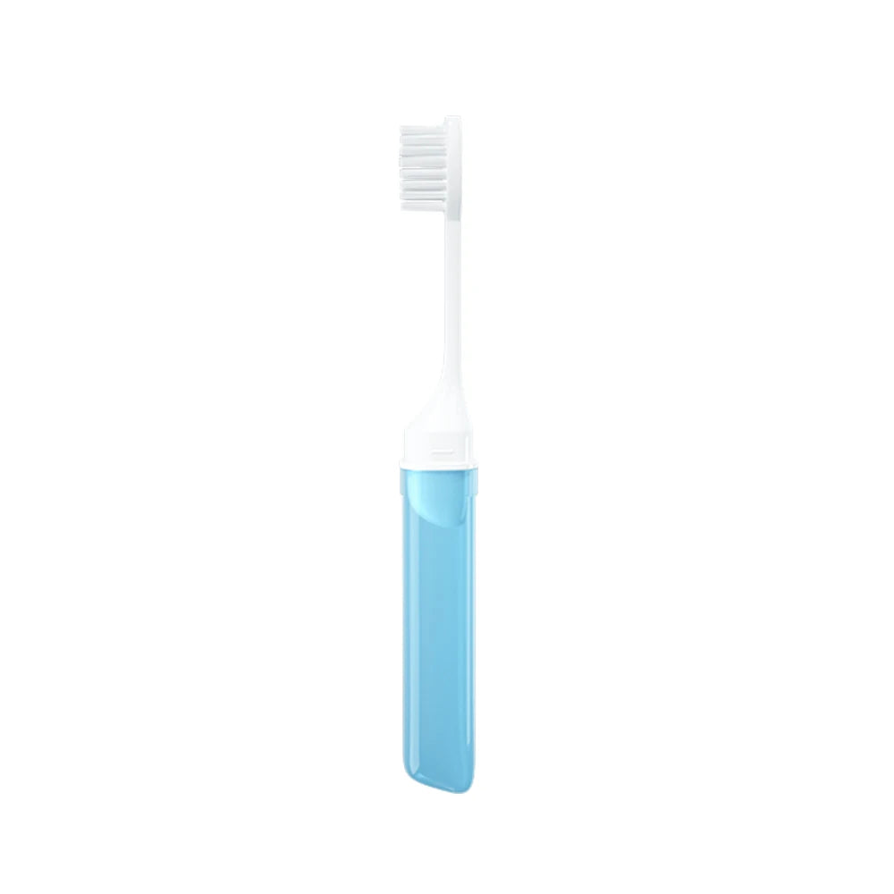 Mini Travel Toothbrush Foldable Portable Small Dental Brush Folding Traveling Adult Toothbrush in Transparent Candy Colors