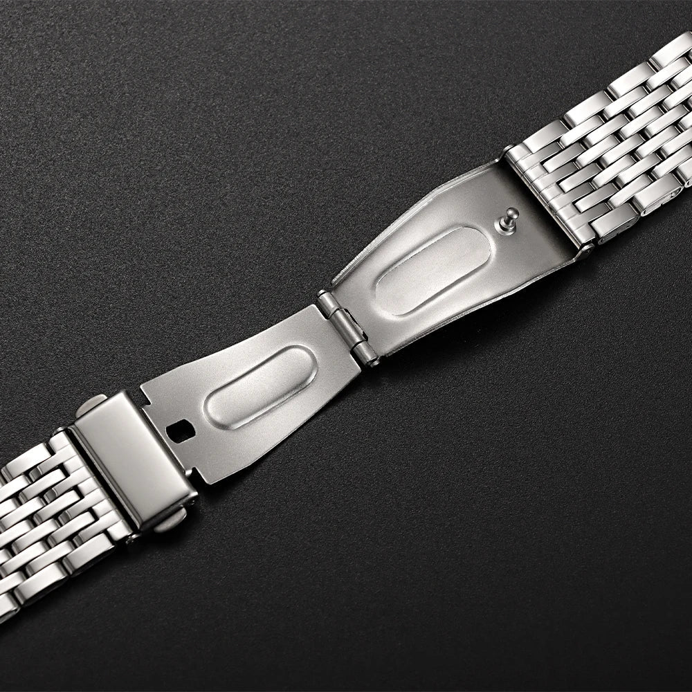 Stainless Steel Watchband Premium Bracelet Straps 18mm 20mm 22mm Universal Metal Watch Band Folding Buckle for Seiko for Rolex