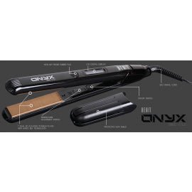 Beaut Allure Onyx Nanosilk Flat Iron, 450°F, 1"
