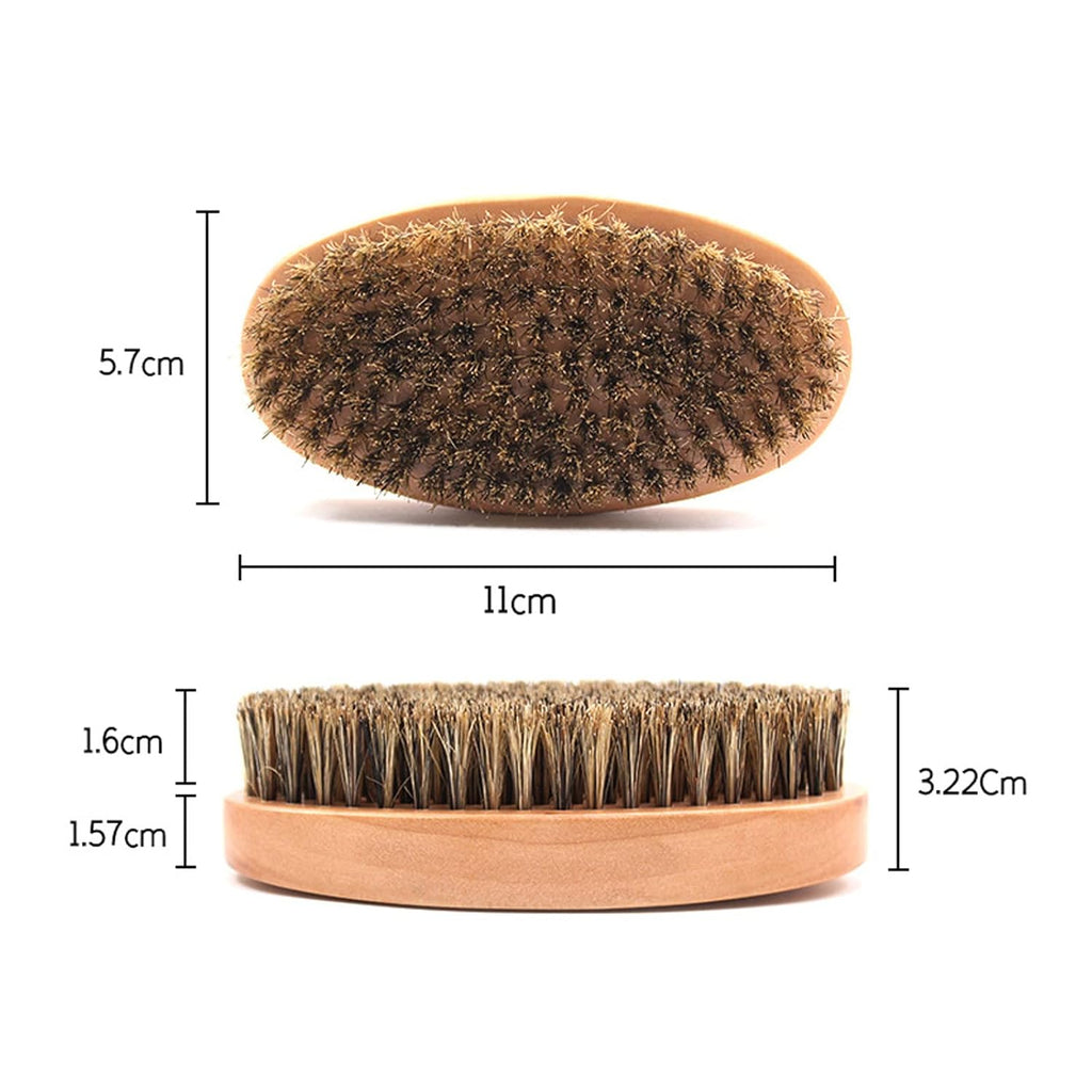 1Pcs Beard Brush Beard Straightener Brush with Premium Wood Handle Brush Beard Cleaning Tool Gift for Men