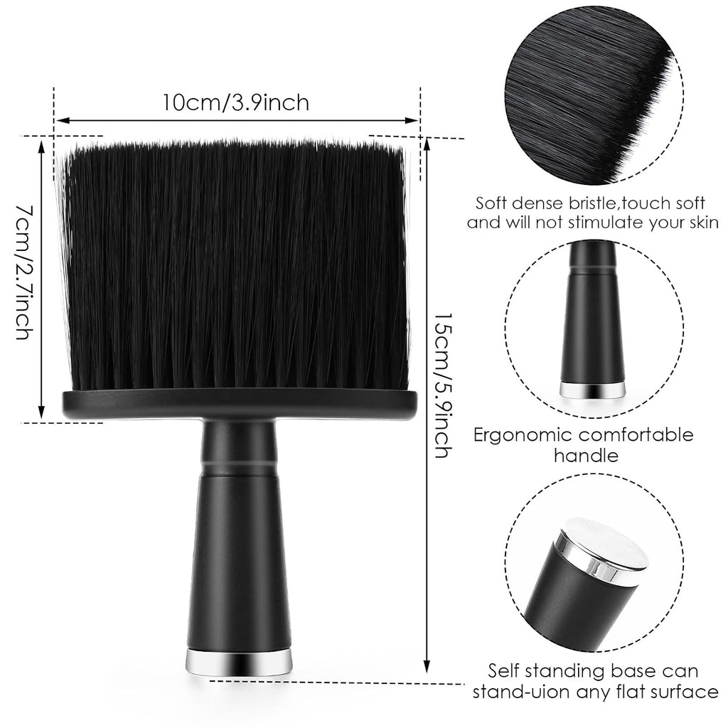 2 Count Hair Brush - Hair Clipper Brushes, Black, 5.9 Inches X 3.9 Inches X 1 Inch, Effortless Hair Removal, Easy Clipper Trimmer Cleaning, Unisex, Home Users, Barbers, Hairdressers