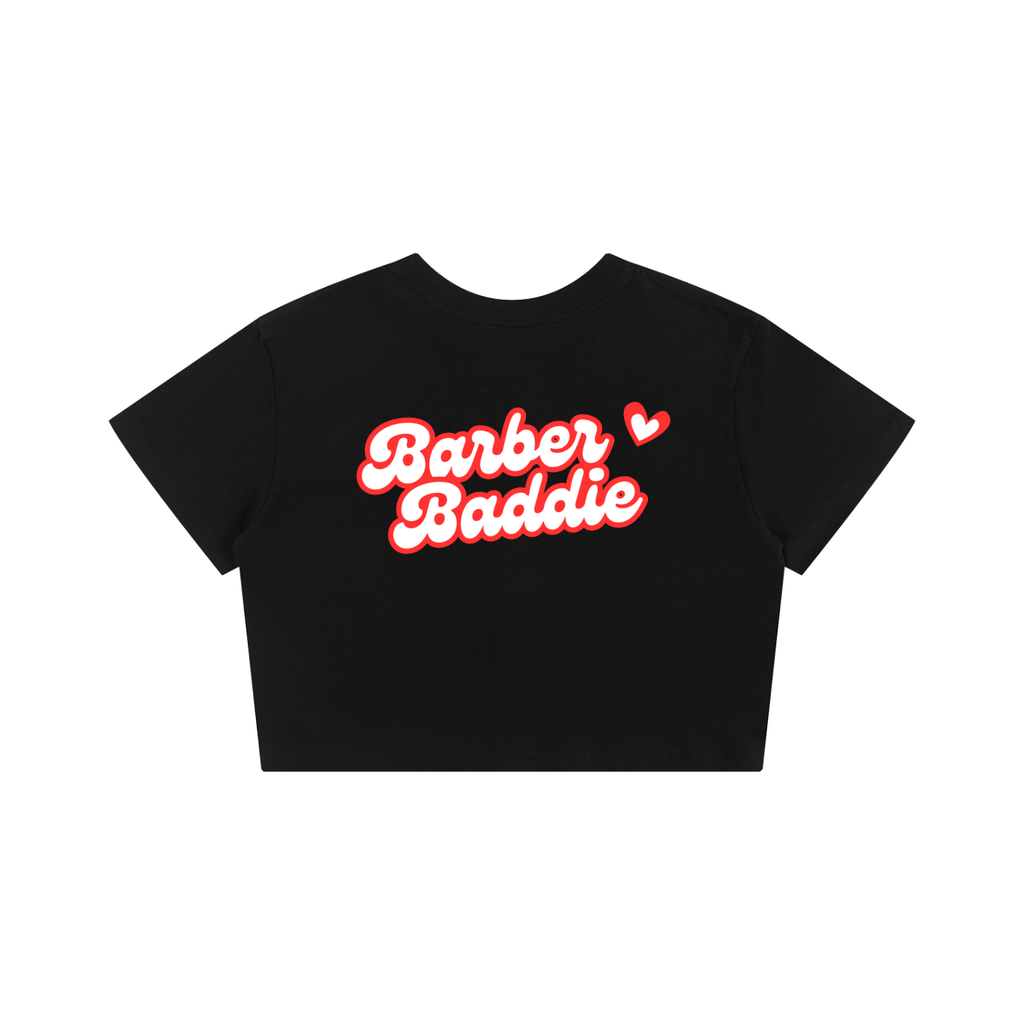 Barber Baddie Cropped Tee - Black