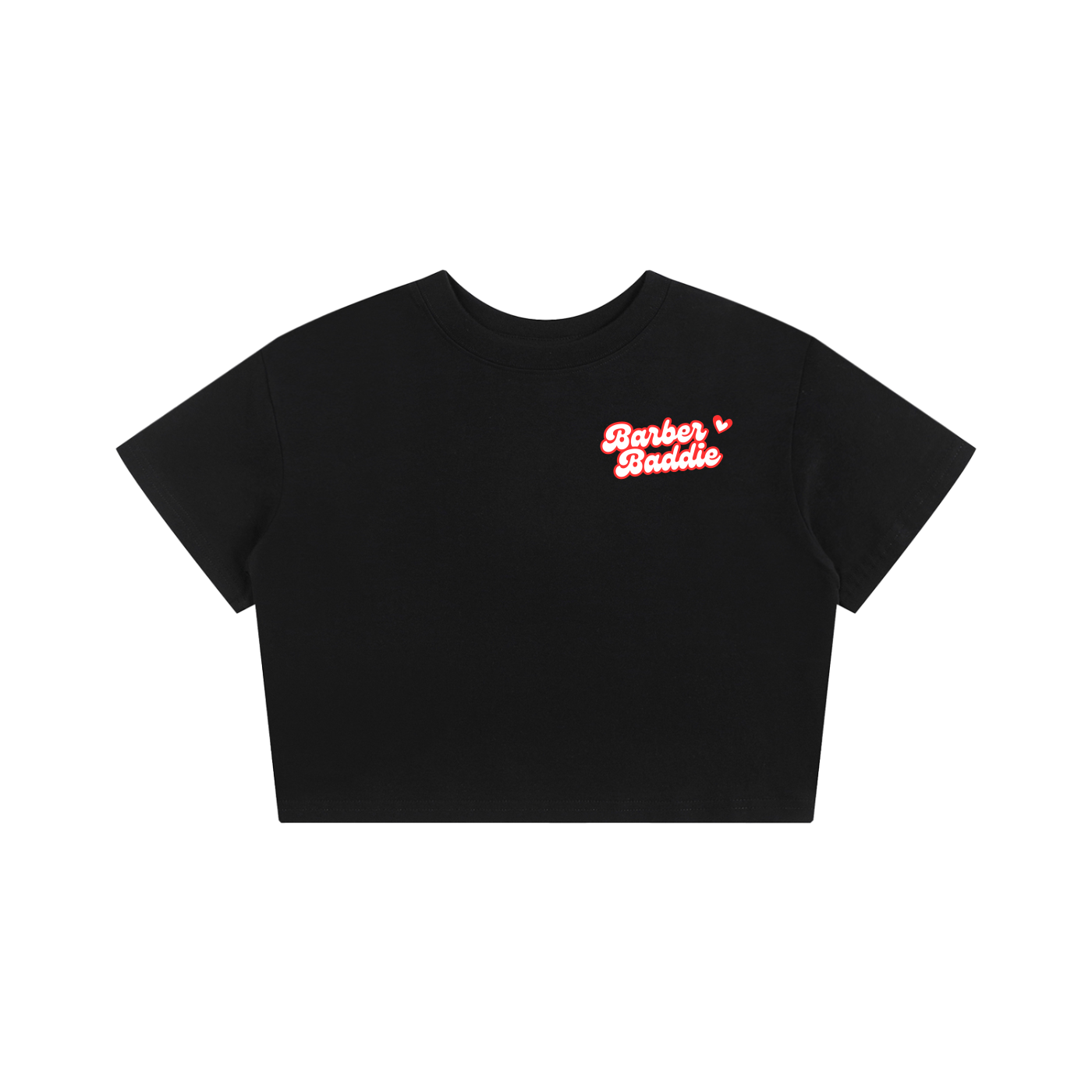 Barber Baddie Cropped Tee - Black