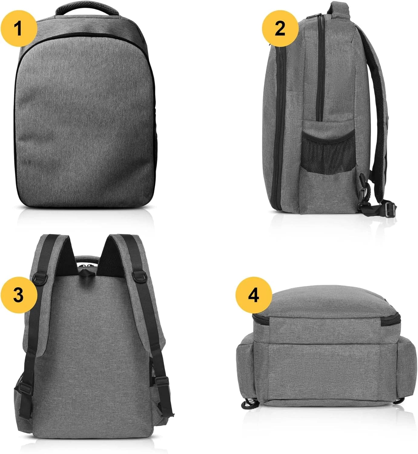 Professional Barber Backpack,Hair Cutting Tools Kit with Waterproof Cape & Brush,Large Capacity 3-Layer Mobile Stylist Station,Salon Equipment Storage Organizer,Casual Gray