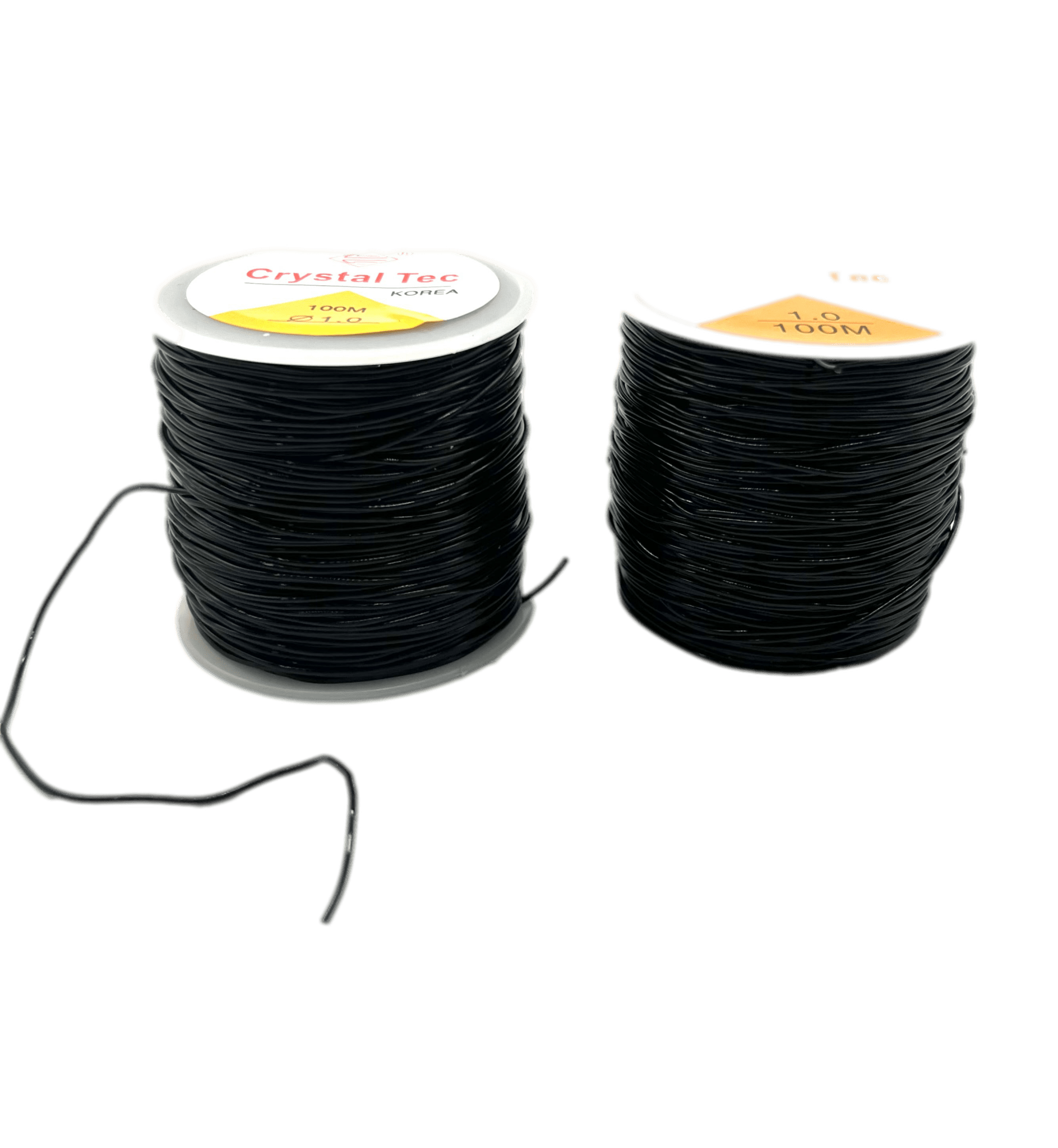 Elastic Weaving Thread, Black, 100 Meters