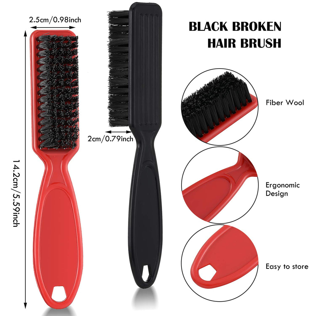 6 Pcs Barber Clipper Cleaning Brush Set, Clipper Cleaning Brushes, Barber Accessory Nylon Trimmer Cleaner, Hair Fade Styling Tool, Duster, Manicure, Mini Lightweight(Vibrant Color Set)