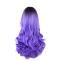 VIP Extensions Off Black to Purple Long Wavy Synthetic Fashion Wig