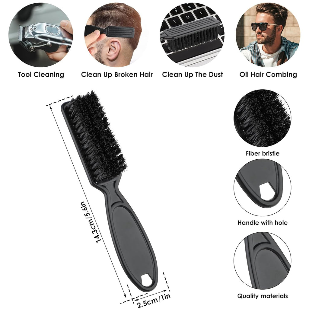 2 Count Hair Brush - Hair Clipper Brushes, Black, 5.9 Inches X 3.9 Inches X 1 Inch, Effortless Hair Removal, Easy Clipper Trimmer Cleaning, Unisex, Home Users, Barbers, Hairdressers
