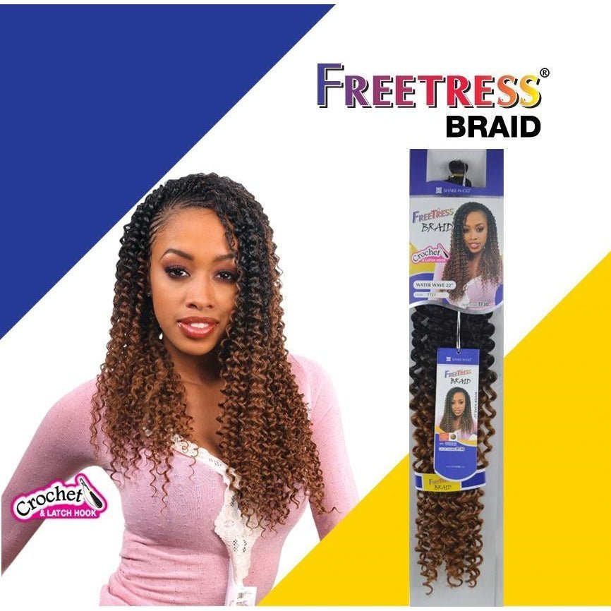 FreeTress Braid Crochet Water Wave Bulk 22"