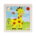 Intelligence Kids Toy Wooden 3D Puzzle Tangram for Children Baby Cartoon Animal , Traffic Puzzles Educational Learning Toys